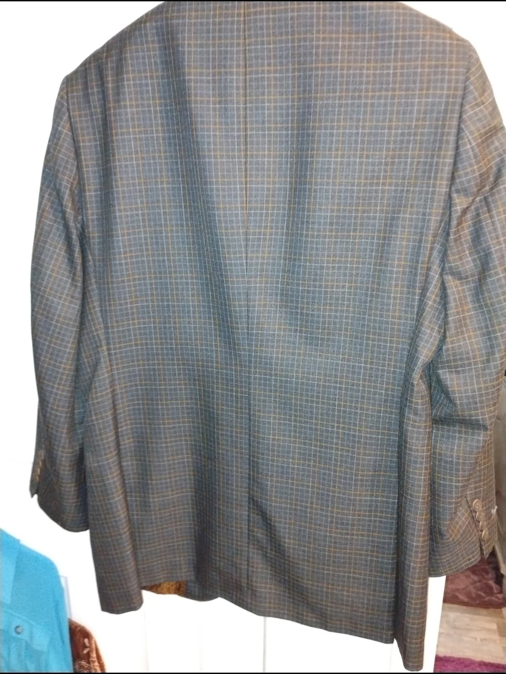 Men's Plaid Sport Coat in Brown and Green - Classic Two-Button Blazer